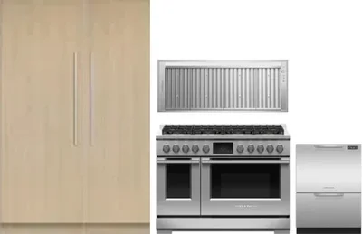 5 Piece Package Includes Refrigerator, Freezer, Range, Hood And Dishwasher